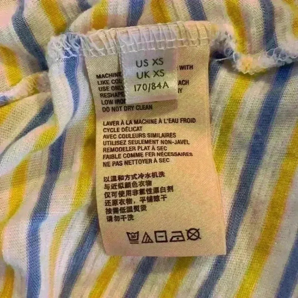 Striped Anthropologie shirt sx XS casual minimalist mom shirt summer stripes - Picture 4 of 4